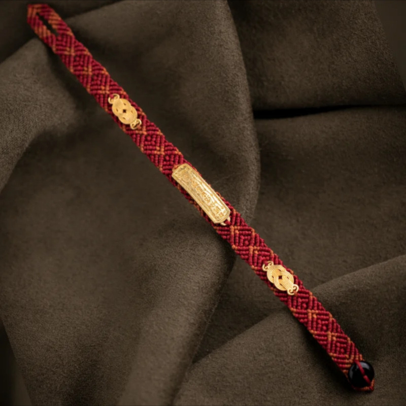 Hand-woven Tai Sui Red Rope Bracelet