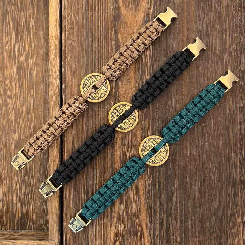 Brass Square Hole Shan Gui Money Bracelet