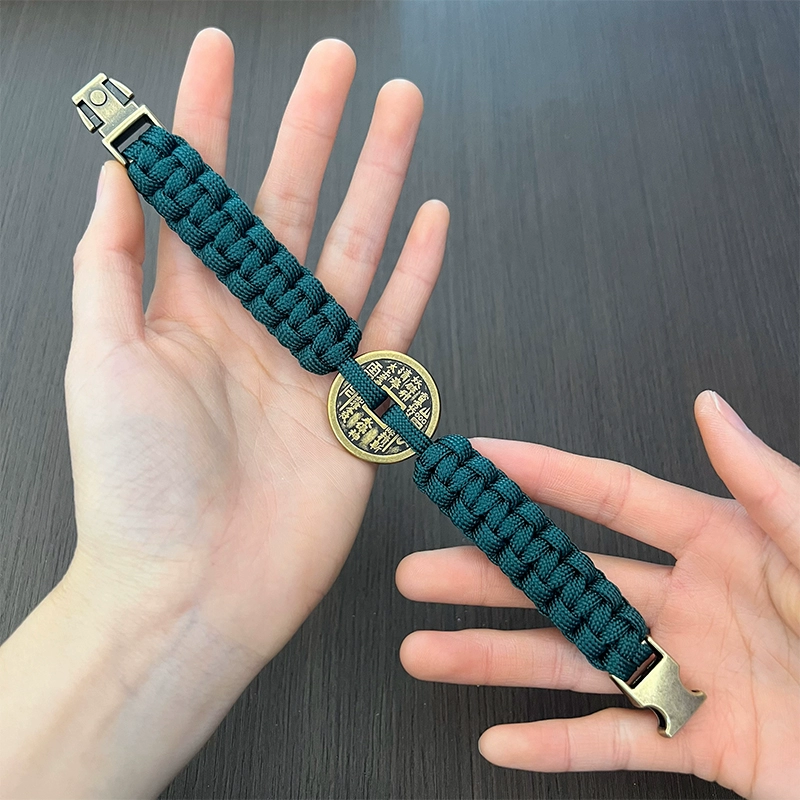 Brass Square Hole Shan Gui Money Bracelet